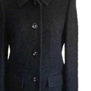 Escada Black Sparkly Wool Jacket Blazer